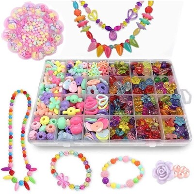 Girls DIY Bead Set Jewelry Making Kit for Kids Girl Pearl Be