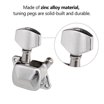 6 PCS Guitar String Tuning Pegs Tuner Semi-closed Tuner Mach