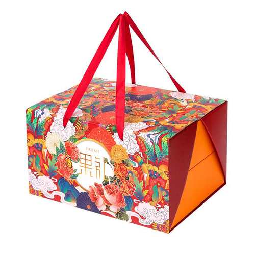 High-grade fruit packaging box double-layer portable gift bo