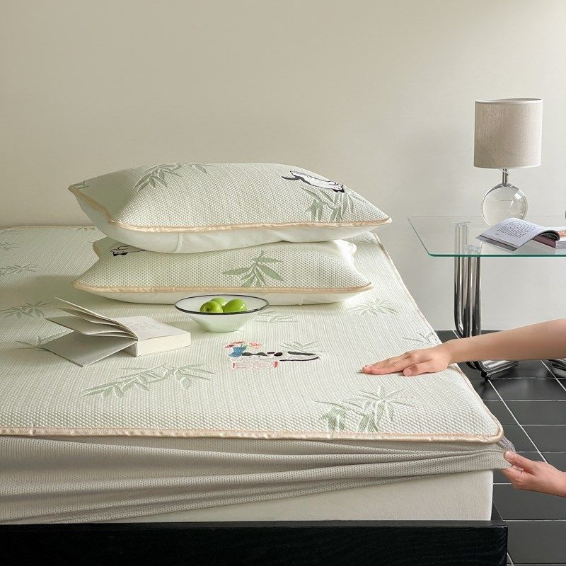 梨梦 宅小瞄 可爱冰丝凉席三件凉感豆豆夏季席子床笠款人床上,床上用品,冰丝席,淘宝优惠券,粉丝福利购,淘宝优惠卷