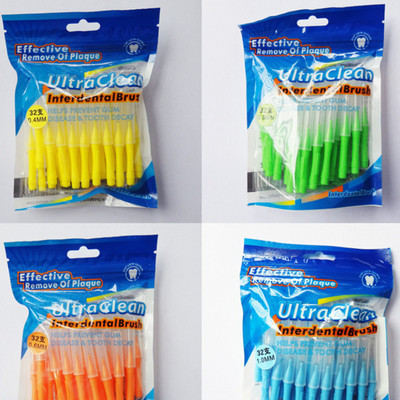 32pcs 0.4-1.0mm Dental Slim Soft Interdental Brush Brush