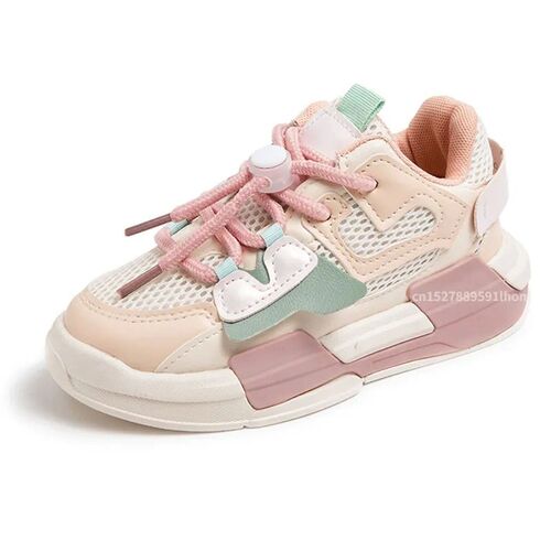 2023 Spring Children Girl Pink Shoes Autumn Mesh Breathable