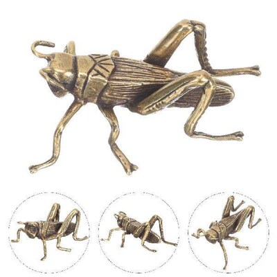 Cricket Ornaments Unique Shape Brass Decor Statue Bedroom