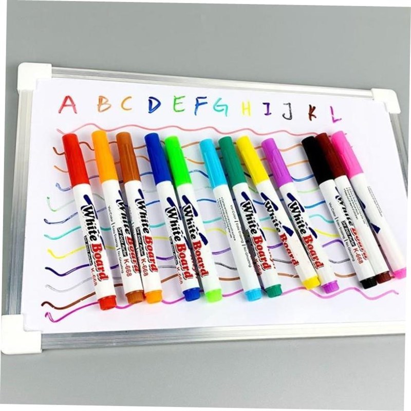 12 Colors Whiteboard Markers Erasable Colorful Marker Pens L图片