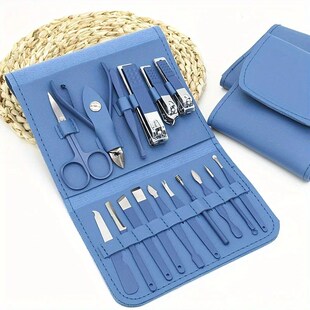 16pcs Professional Nail Clippers and Cuticle Nippers Set wit