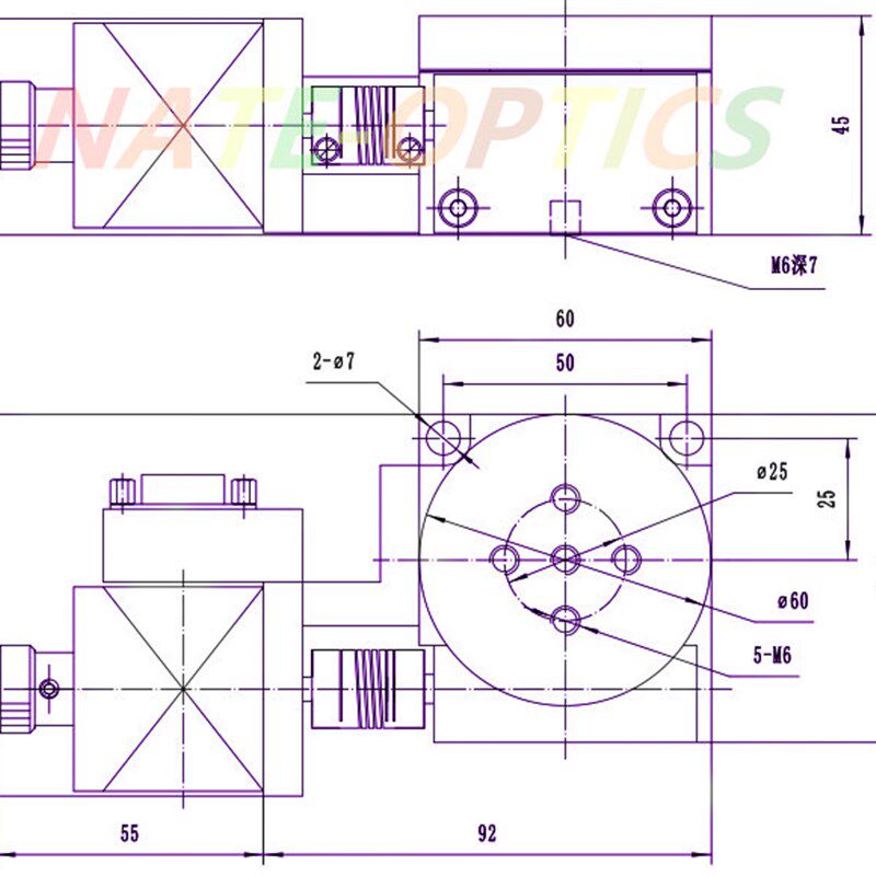 NT01R0M光学实验精密型电动旋转台 微调回转位移台 工作台转盘