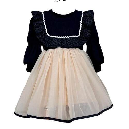 Girls Dress Spring Autumn Long Sleeve Knitted Dresses For Gi