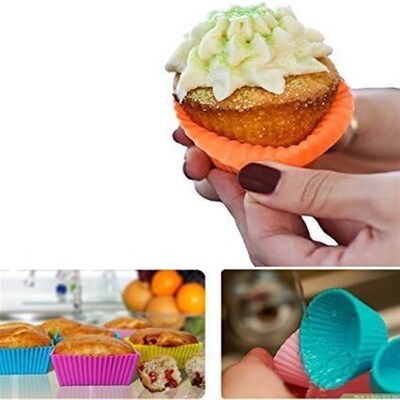 Silicone Cupcake Muffin Baking Cups Liners Cake Molds