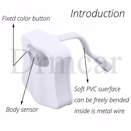 1pcs Toilet t Night Light art PIR Motion Sensor 8 Colo