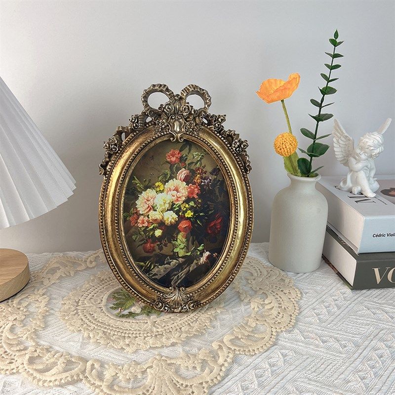 法式复古花朵油画卧室客厅背景墙古典装饰挂画书桌床头柜桌面摆件,家居饰品,油画,淘宝优惠券,粉丝福利购,淘宝优惠卷