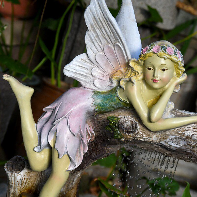 欧式花仙子流水摆件带水泵可循环阳台庭院造景布置入户送礼装饰品,家居饰品,流水摆件,淘宝优惠券,粉丝福利购,淘宝优惠卷