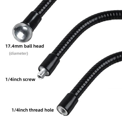 Flexible Metal Tube Rod Monopod Selfie  Stands with 1/4inch