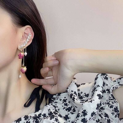 Super immortal eternal rose flower temperament earring earbo