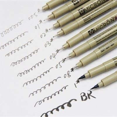 Sakura Pigma Micron Fine Line Pen 005 01L 02 03 04 05 0810 B