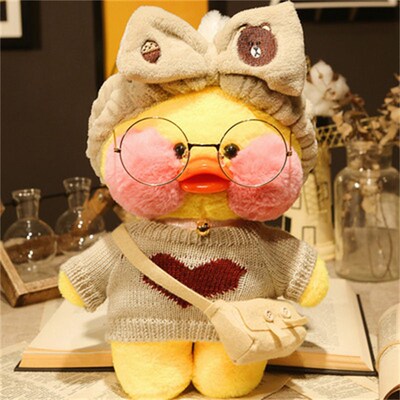 30cm Cute Lalafanfan Yellow Cafe Ducks Stuffed Soft Toy Kawa