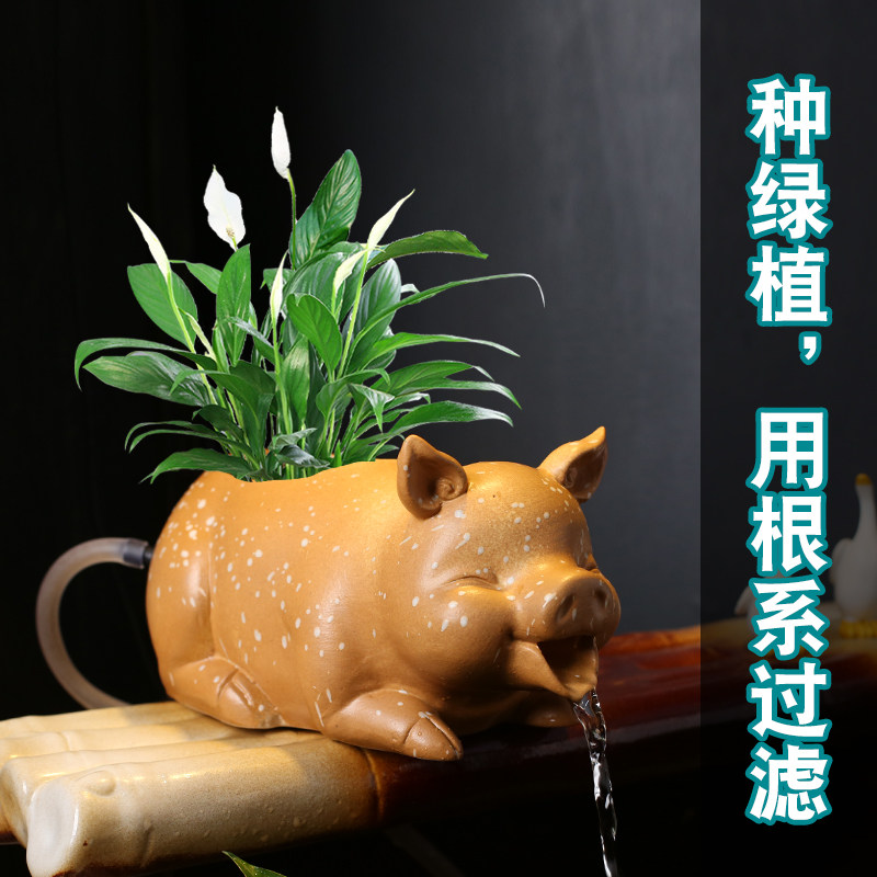 庭院流水摆件古法养鱼循环流水增氧陶瓷造景假山装饰品生态创意,家居饰品,户外/庭院摆件,淘宝优惠券,粉丝福利购,淘宝优惠卷