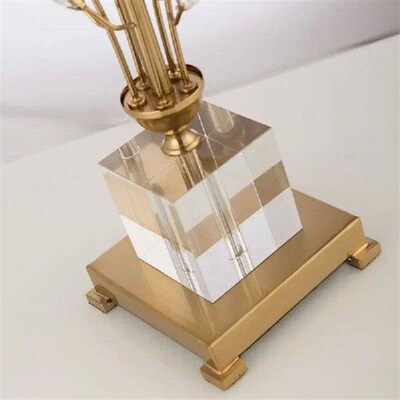 nordic led stone crystal bedroom lamp lampada da tavolo