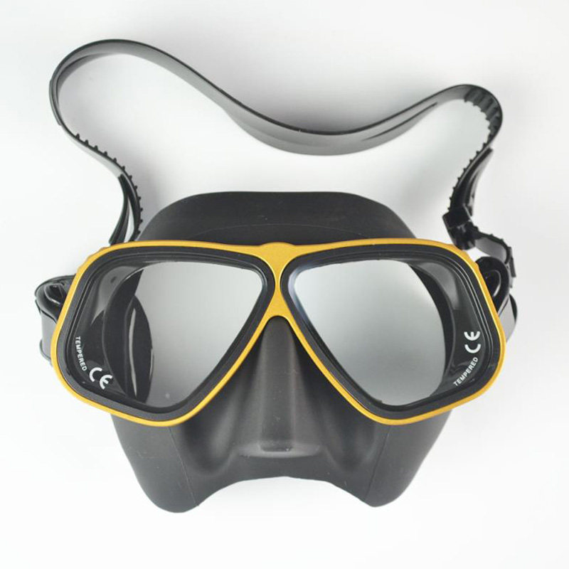 自由潜潜水面镜深潜浮潜二宝低容积潜水眼镜防雾可换近视潜水面罩