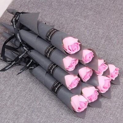 10/5Pcs Soap Rolse Bouquet Valentines Day Gift for Fridend W