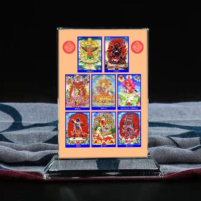 定制宁玛护法圣众画像水晶摆件桌面工艺品装饰摆台摆设家居创意