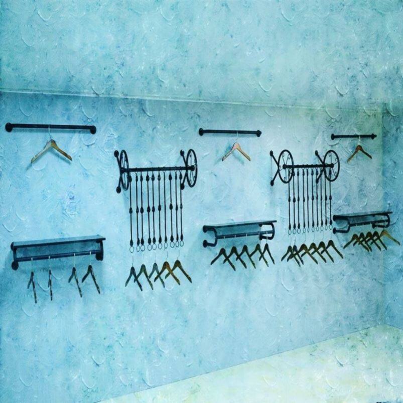 童装女装店货架服装店用挂架服装店展示架上墙组合侧挂童装壁挂架