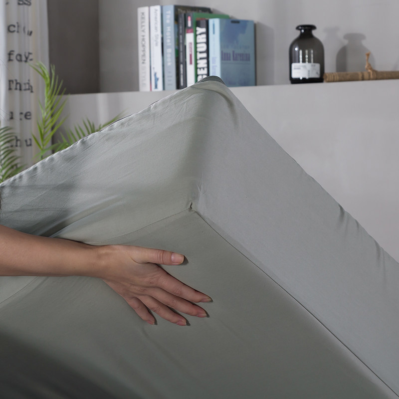 全棉六面全包床笠单件纯棉乳胶席梦思床垫保护套罩拉链式防滑固定
