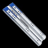 免拉手反弹道轨304不锈钢导轨侧装 抽屉缓冲滑轨抽屉滑轨 按压式
