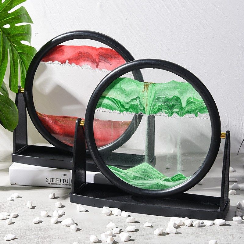 北欧简约流沙画时尚3D沙漏玻璃流沙画客厅办公室电视柜桌面装饰,家居饰品,创意礼品,淘宝优惠券,粉丝福利购,淘宝优惠卷