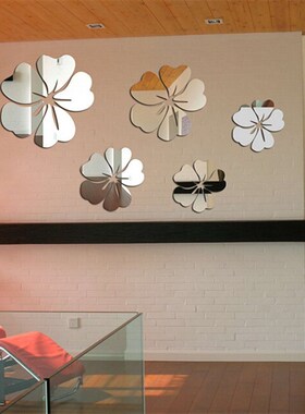 5 pcs Flower Pattern Wall Sticker Home Decor 3D Wall Decal