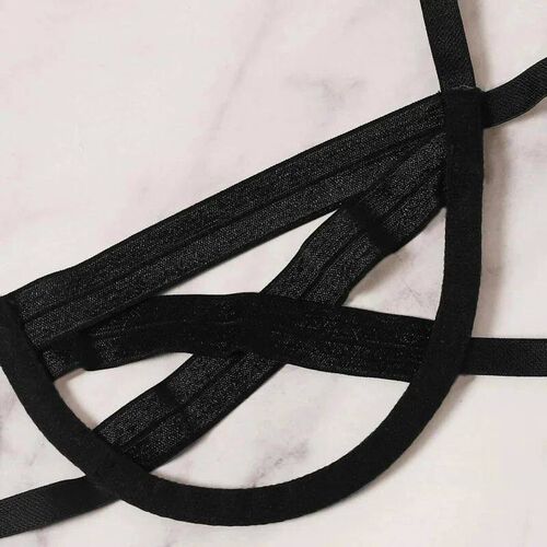 Bondage Harness Lingerie Set Womens Elastic Hollow Out Bra S