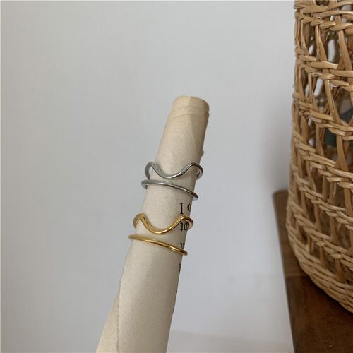Gothic Metal Line Thin Nail Rings for Women Daily Fingertip