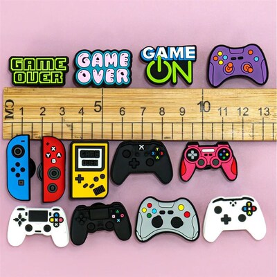 1-13pc Shoe Charm Game Conole Gamepad Shoe Decoration Pin fo