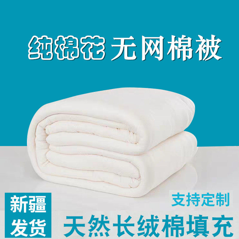 新疆长绒棉花天山雪域棉胎冬被棉絮垫被千层无网芯,床上用品,棉花被,淘宝优惠券,粉丝福利购,淘宝优惠卷
