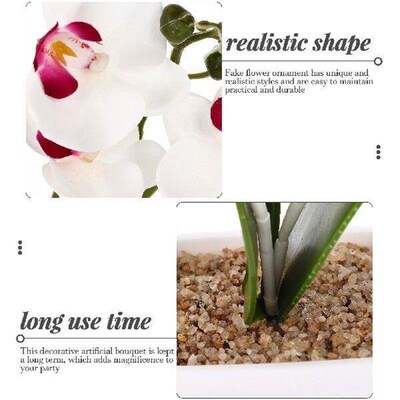 Home Realistic Artificial Simulated Phalaenopsis Faux