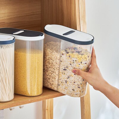 New Plastic Storage Container Pasta Rice Dispenser Cereals O