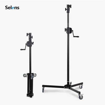 Selens Foldable Photography Hand-cranked Light Stand Bracket