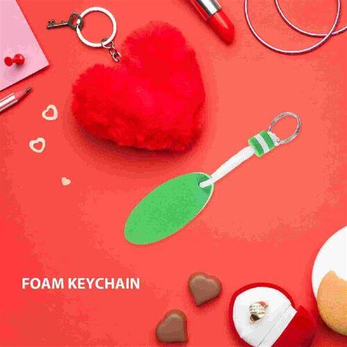 6 Pcs Oval Keychain Eva Floating Water Foam 6pcs (blue)