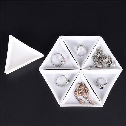 10pcs/lot White Containers Environmental PP Triangle Plate F