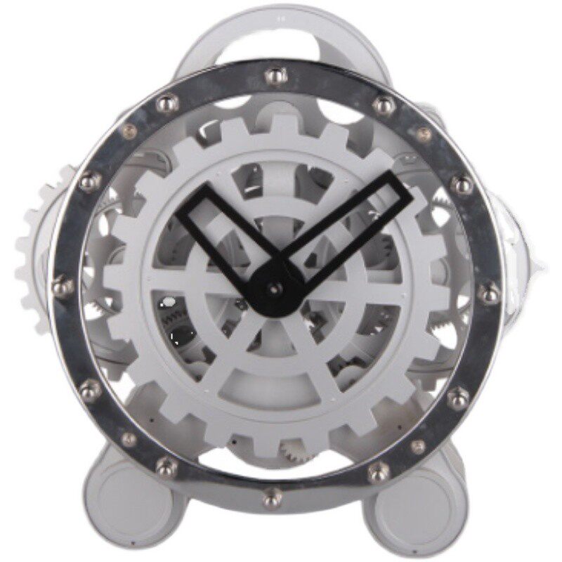 妙刻客厅钟 欧式座钟 脚齿轮旋转钟 创意钟表时钟 不锈钢装饰表,家居饰品,座钟,淘宝优惠券,粉丝福利购,淘宝优惠卷