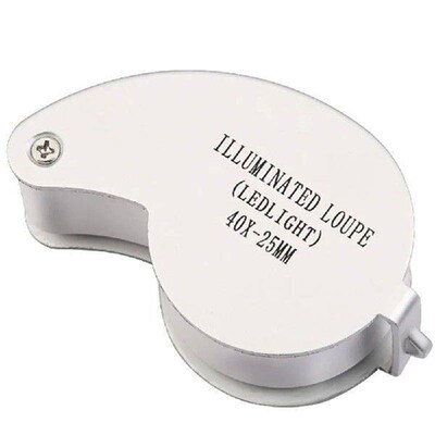 40X Mini Loupe Illuminated Magnifier Glass Eye Jewelers LED
