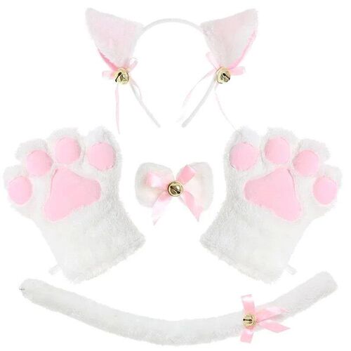 pcs Kitten Cat Costume Accessories Set Black Cat Headband