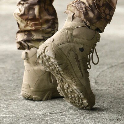 Men Military Boots Men Outdoor Cow Suede Ankle Boots Tactica