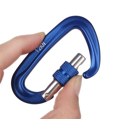 12/25KN Professional Safety Carabiner D Shape Key Hooks Alum