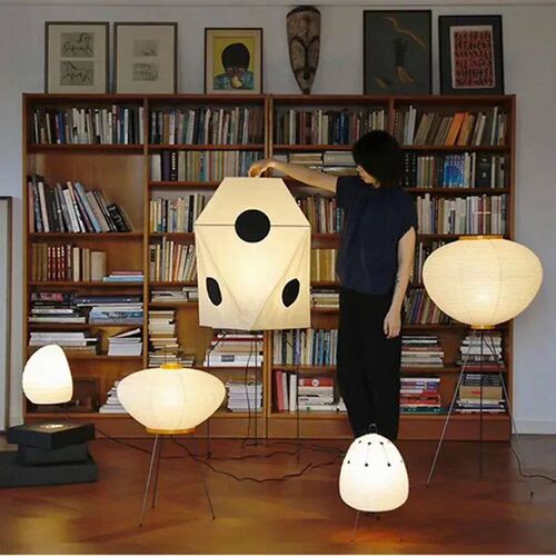 Japanese Akari Noguchi Rice Paper Floor Lamp LED E27 Wabi Sa