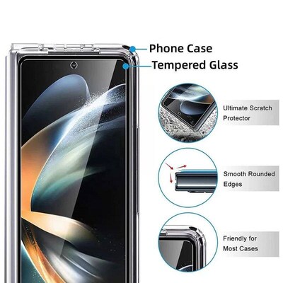 3PCS Tempered Glass For  Galaxy Z Fold 5 4 3 HD Clear Premiu