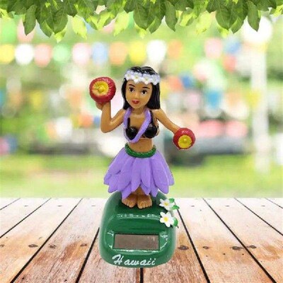 Hawaii Dancing Girl Solar Powered Hawaiian Shaking Head