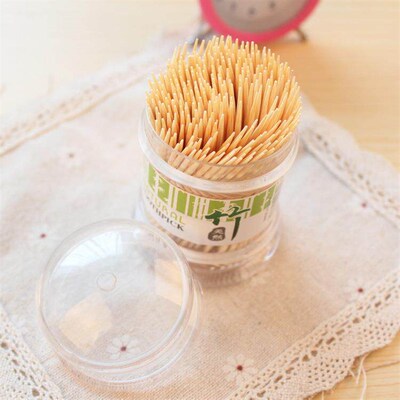 Eco-friendly Bamboo Toothpick Bottle Creative Pagoda Transpa