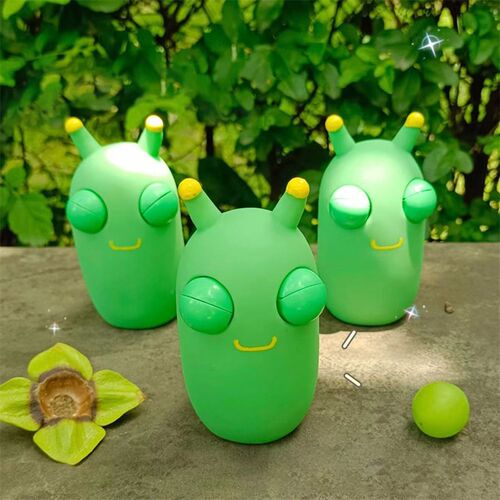 2023 New Squishy Toy Green Eye Worm Squeeze Toy Sress Reliev