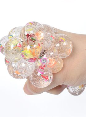 6cm Anti-Stress Squishy Ball Funny Fruit Slice Grape
