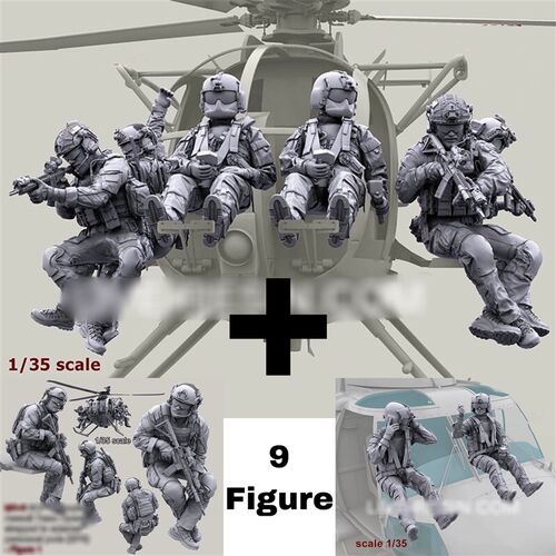 1/35 Resin Model Figure GK,Modern military theme (9PCS/set,